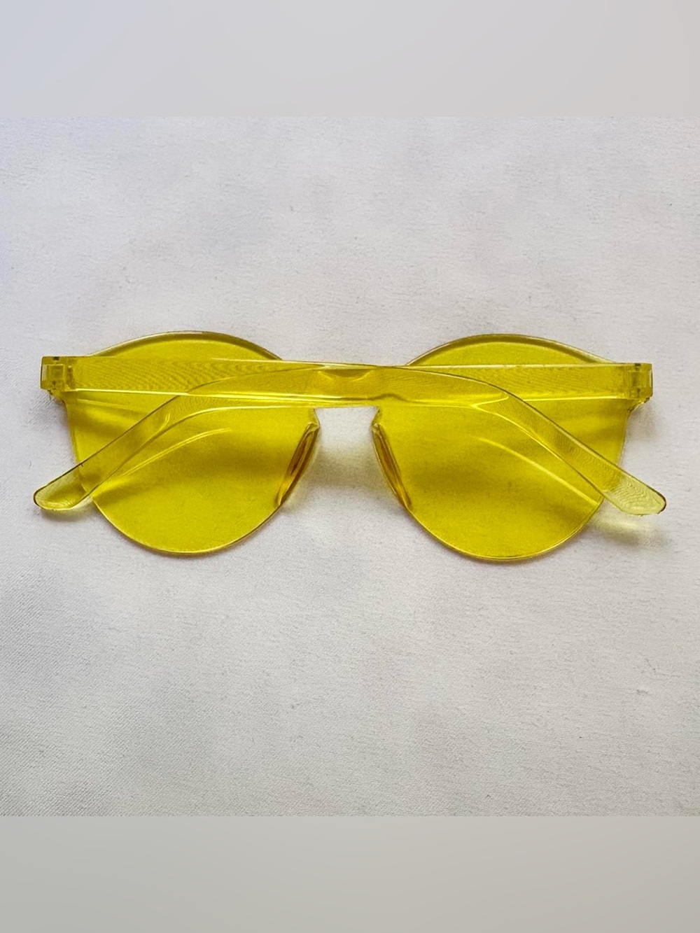 Yellow Frameless Sunglasses - Picture 3 of 4